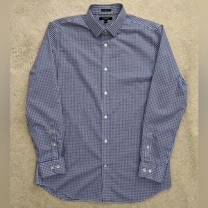 Banana Republic non-iron dress shirt large blue white